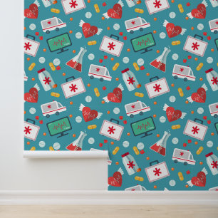 Medical Icon Pattern Wallpaper