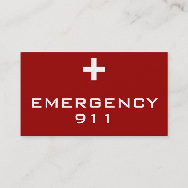 Medical ID Emergency Cards (Front)