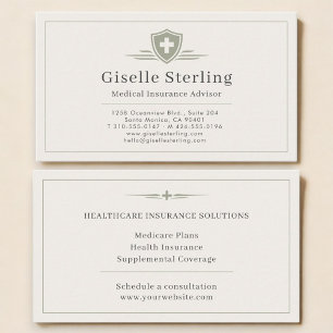 Medical Insurance Advisor Business Card