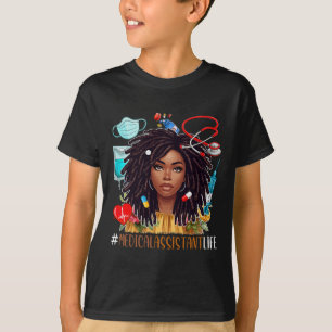 Medical Istant Costume Afro Woman Proud Black Hist T-Shirt