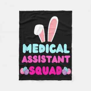Medical Istant Squad Bunny Ear Easter Costume Eggs Fleece Blanket