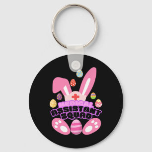 Medical Istant Squad Bunny Easter Day Rabbit Key Ring