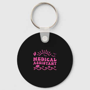 Medical Istant Summer Beach Vacation Healthcare Tr Key Ring