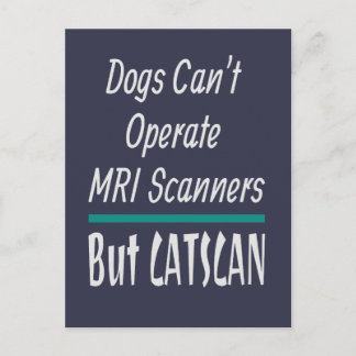 Medical Joke Dogs and Cats Dad Joke Funny Postcard