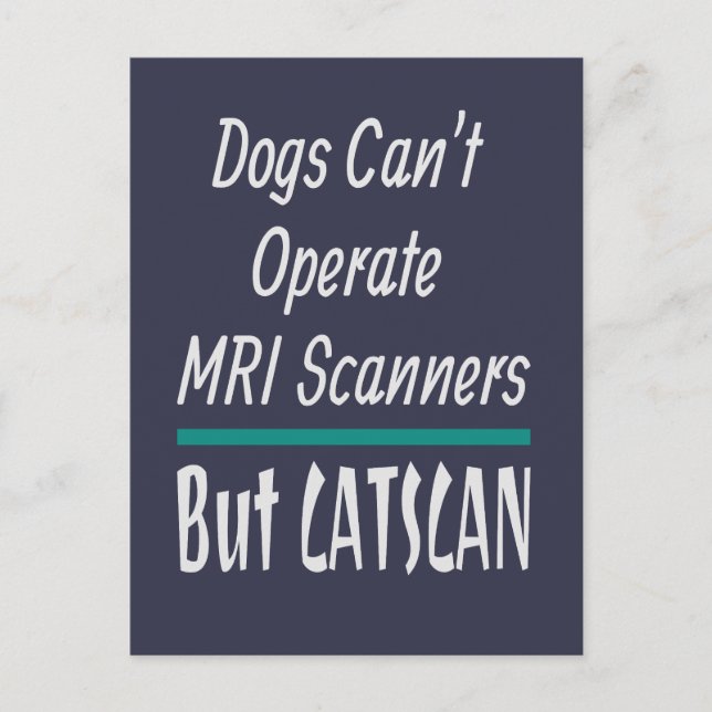 Medical Joke Dogs and Cats Dad Joke Funny Postcard (Front)