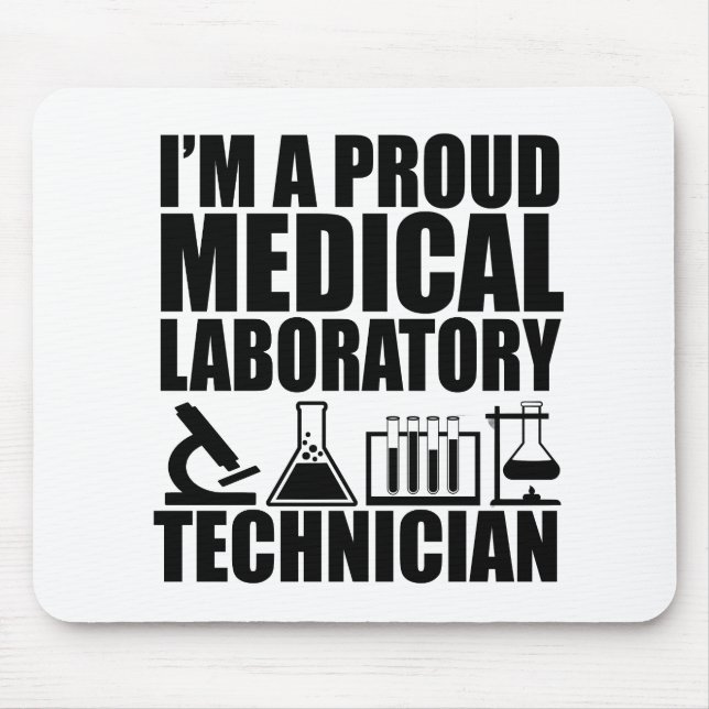 Medical lab tech laboratory technician mouse pad (Front)