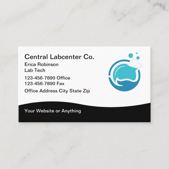 Medical Lab Testing Service Business Cards (Front)