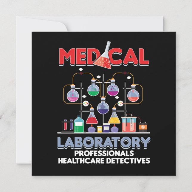 Medical Laboratory Lab Technician Medicine Test Tu Invitation (Front)