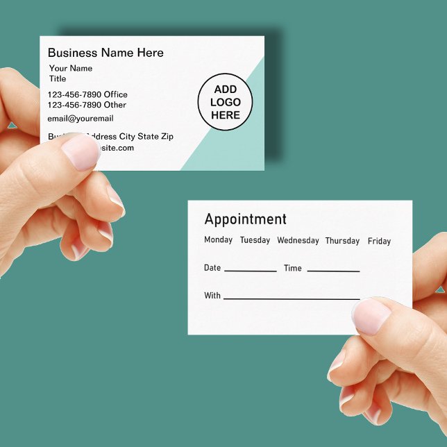 Medical Logo Appointment Business Cards (Creator Uploaded)