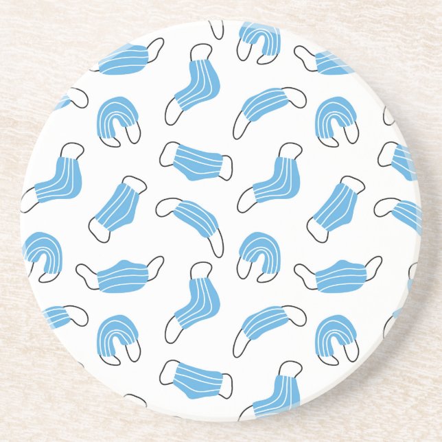 Medical mask pattern coaster (Front)