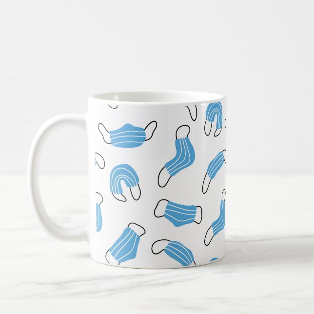 Medical mask pattern coffee mug (Left)