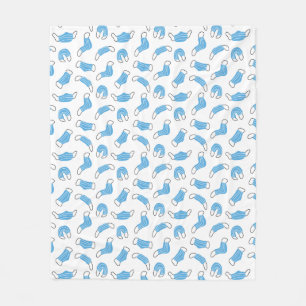 Medical mask pattern fleece blanket