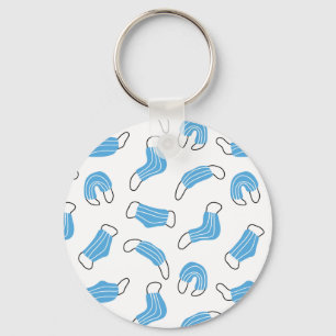 Medical mask pattern key ring
