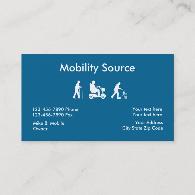 Medical Mobility Business Cards (Front)