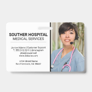 Medical Nurse   Customer Service ID Badge
