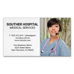Medical Nurse Customer Service Magnetic Business Card