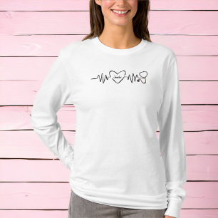 Medical Nurse Doctor Custom Heartbeat Stethoscope T-Shirt