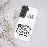 Medical Nurse Fun Trauma Queen Monogram Add Name Samsung Galaxy Case<br><div class="desc">Elegant and practical Samsung case adorned with your name and initial.</div>