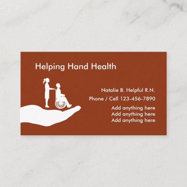 Medical Nurse Health Business Card (Front)