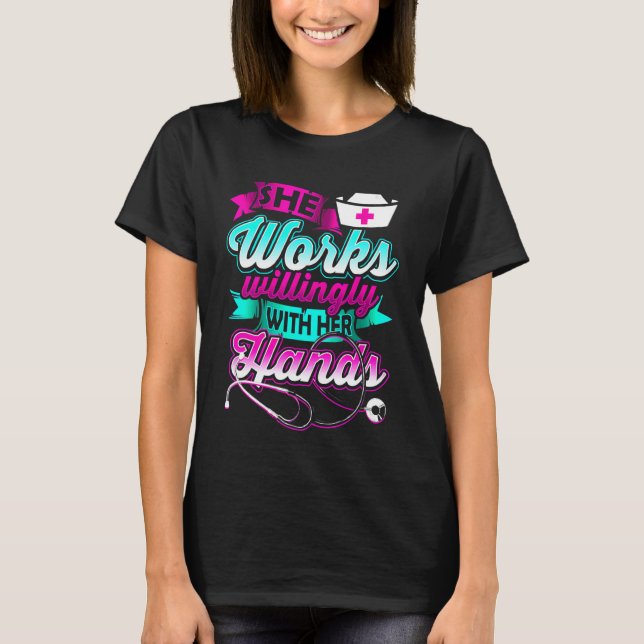 Medical Nurse Medical Caregiver Cute Pretty T-Shirt (Front)