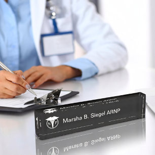 Medical Nurse Practitioner Classy Design Nameplate