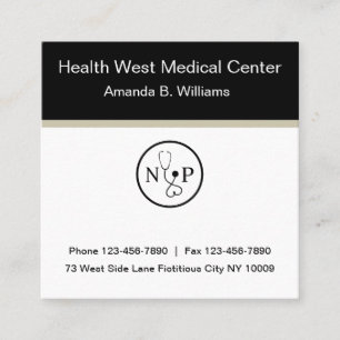 Medical Nurse Practitioner Square Business Card