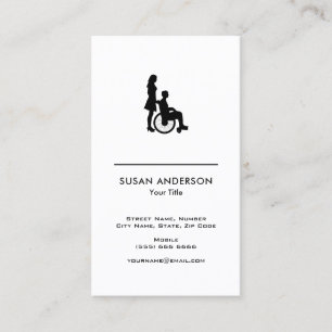 Medical Nurse Wheelchair Business Card