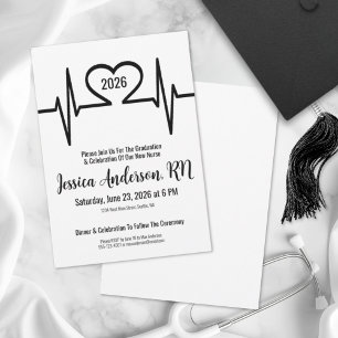 Medical Nursing School Graduation Invitation