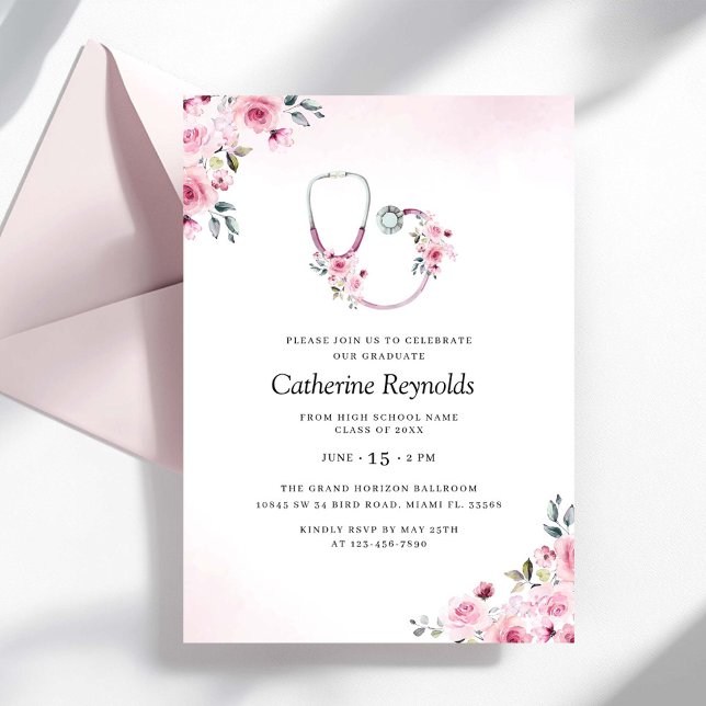 Medical Nursing School Graduation Invitation (Creator Uploaded)
