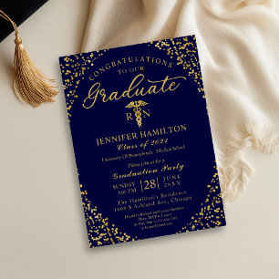 Medical Nursing School Graduation Party Invitation