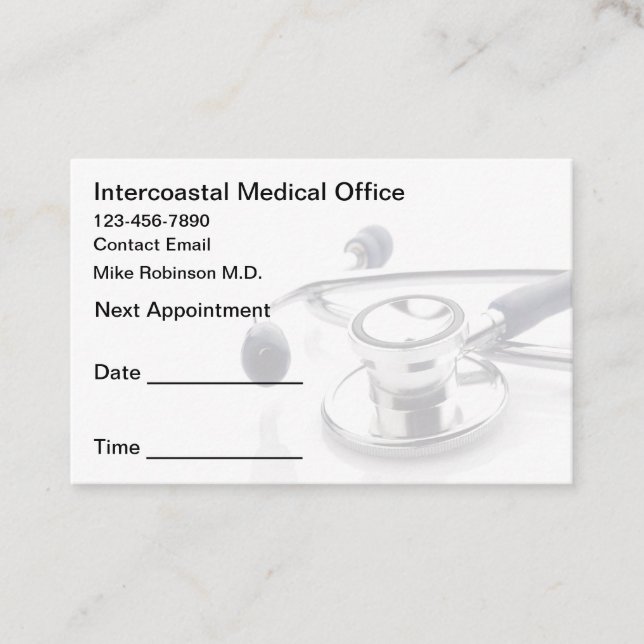 Medical Office Bulk Appointment Cards (Front)