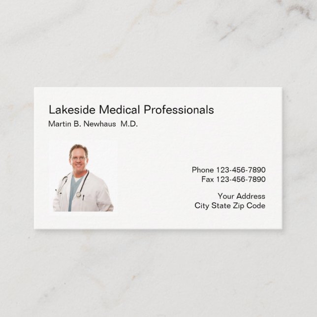 Medical Office Photo Business Card (Front)