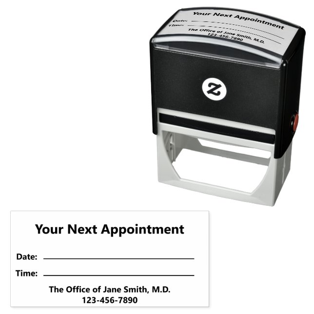 Medical Office Your Next Appointment Reminder Self-inking Stamp (In Situ)