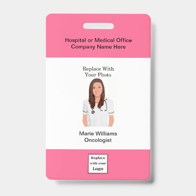 Medical Oncology Staff Photo ID Badges (Front)