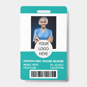 Medical Operating Room Nurse Photo ID Badge