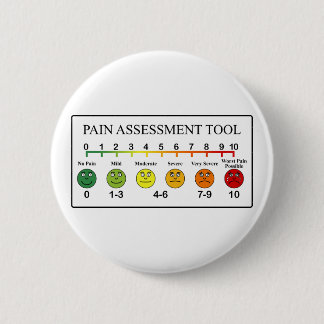Medical Pain Assessment Tool Chart 6 Cm Round Badge