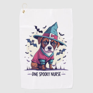 Medical Paws and Haunting Howls One Spooky Nurse D Golf Towel