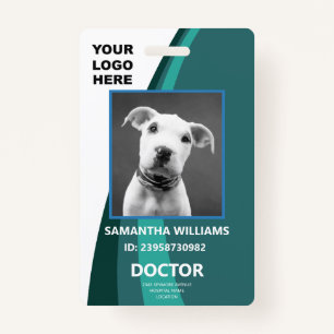 Medical Photo ID Logo Blue and White Badge ID Badge