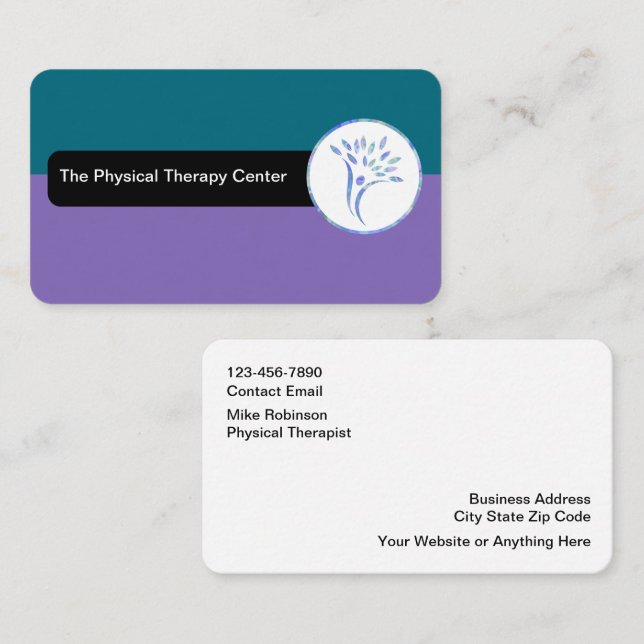 Medical Physical Therapist Business Cards (Front/Back)