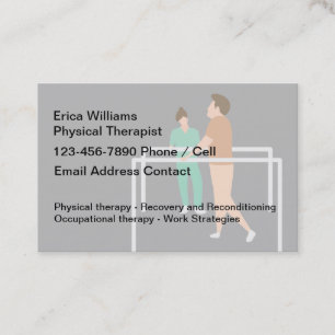 Medical Physical Therapist Theme Business Cards