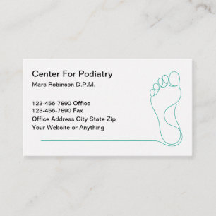 Medical Podiatrist Theme Simple Business Cards