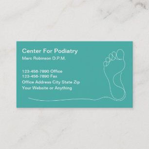 Medical Podiatrist Theme Simple Business Cards