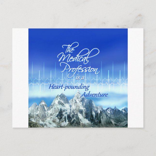Medical Profession is an Adventure_Heartbeat & Mou Postcard (Front)