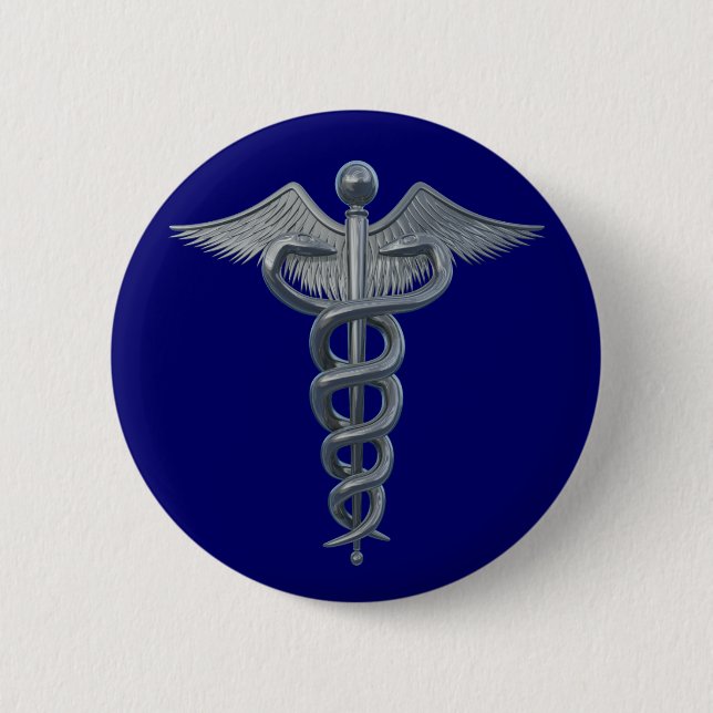 Medical Profession Symbol 6 Cm Round Badge (Front)