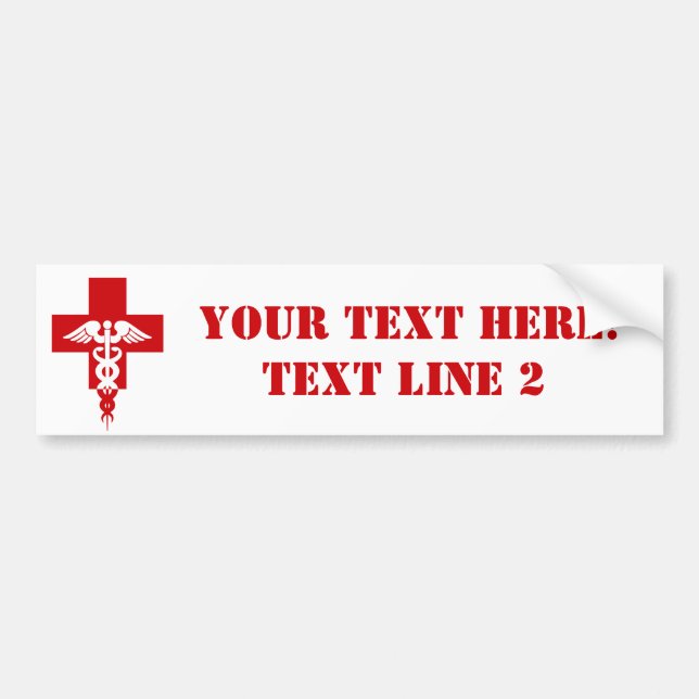Medical Professional bumpersticker - customise Bumper Sticker (Front)