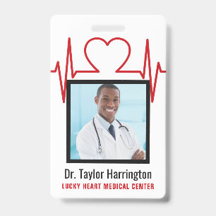 Medical Professional custom photo & text badges ID Badge
