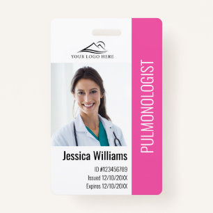 Medical Professional Custom Photo & Text ID ID Badge