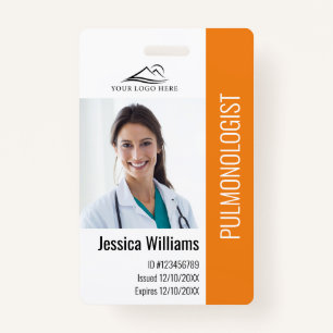 Medical Professional Custom Photo & Text ID ID Badge