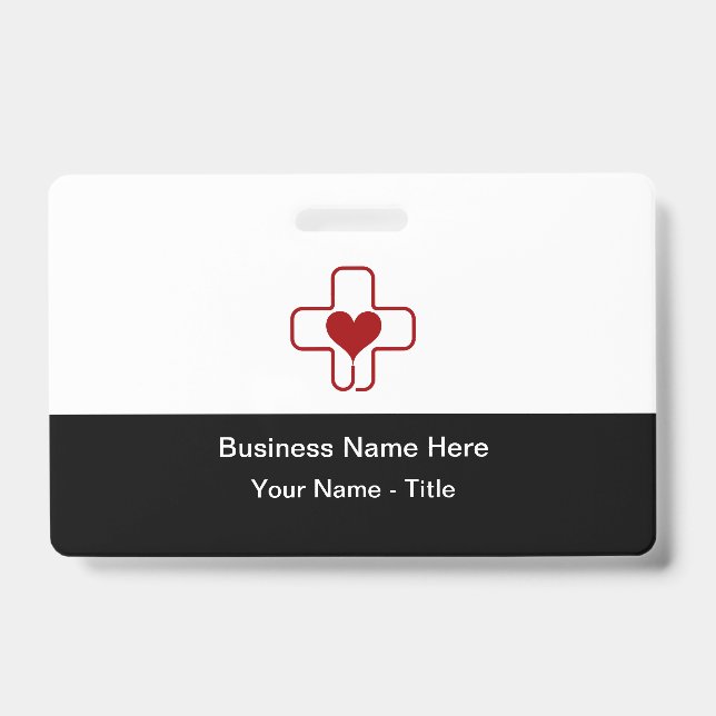 Medical Professional Health Custom Name Badges ID Badge (Front)