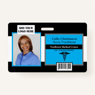 Medical Professional Name Photo Badge Scanner Code ID Badge